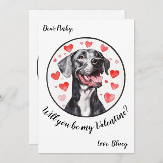 Anpassadets Valentinkort Great dane Julkort