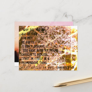 Anpassadets Vänskap Quote - Charlotte's Webben Vykort