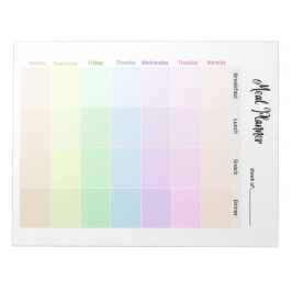 Anpassadets viktminskningsspårare och måltidsplane anteckningsblock