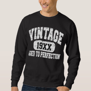 Anpassadets Vintage Åldras till Perfektion Lång Ärmad Tröja