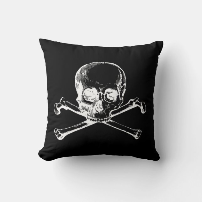 Anpassadets Vintage Skull Kudde (Framsida)