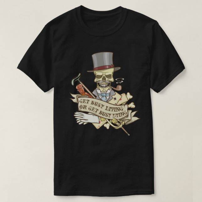 Anpassadets Vintage Skull T Shirt (Design framsida)