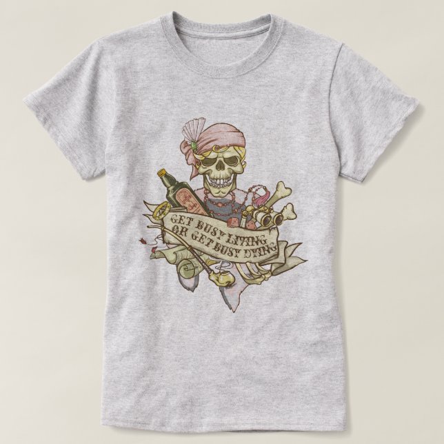 Anpassadets Vintage Skull T Shirt (Design framsida)