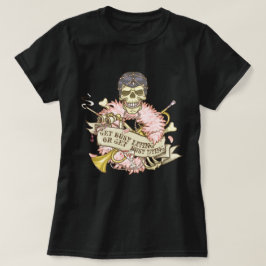 Anpassadets Vintage Skull T Shirt