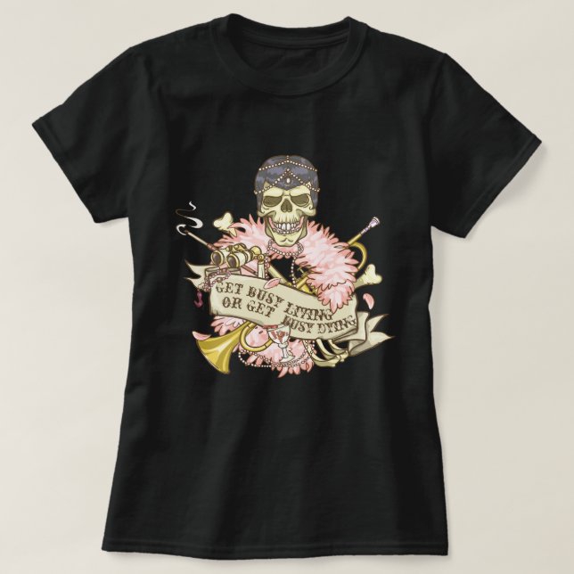 Anpassadets Vintage Skull T Shirt (Design framsida)