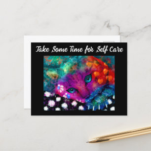Anpassadets vykort - Whimsical Cat Self Care