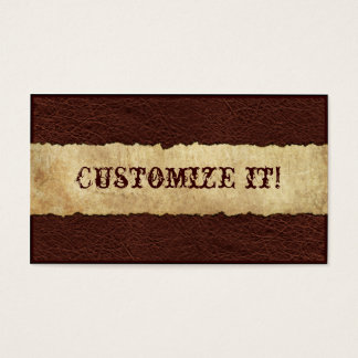 ANPASSADETS Westerna läder Visitkort