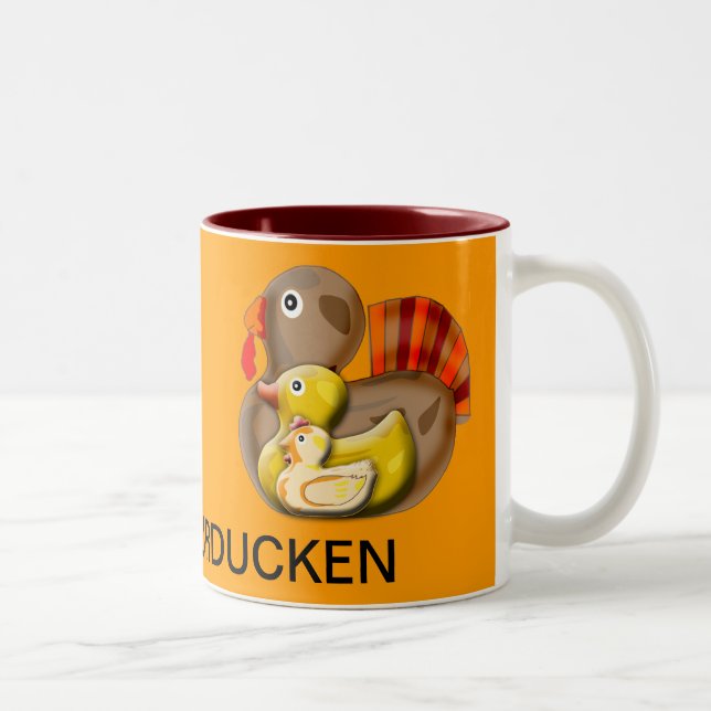 AnpassadeTurducken design Två-Tonad Mugg (Höger)