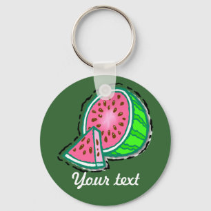 Anpassadevattenmelon Keychain (MÖRK) Nyckelring
