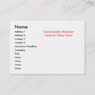 Anpassadevisitkortar Visitkort