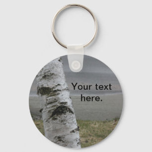 Anpassadevitbjörk Keychain Nyckelring