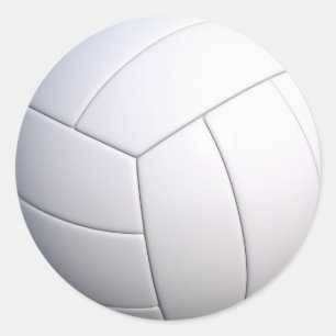 Anpassadevolleybollklistermärkear Runt Klistermärke