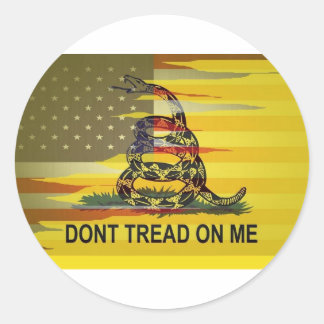 AnpassadGadsden Runt Klistermärke