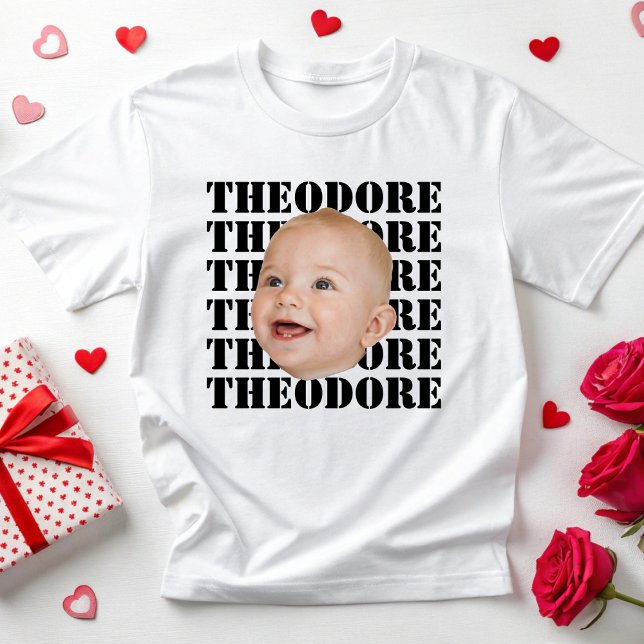 Anpassat Ansikte Födelsedags Sängkantsfest Brudgum T Shirt (Skapare uppladdad)