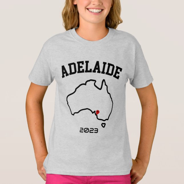 Anpassat år för Adelaide City Karta T Shirt (Framsida)