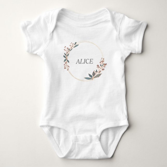 Anpassat Babynamn T Shirt (Framsida)