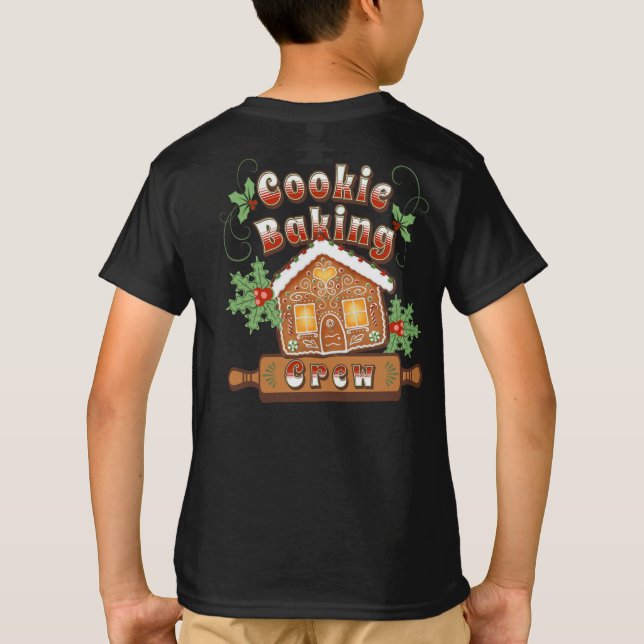 Anpassat bakande av julgodis Gingerbread House  T Shirt (Baksida)