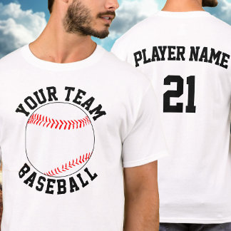 Anpassat basebollag namn, spelarnamn och nummer t shirt