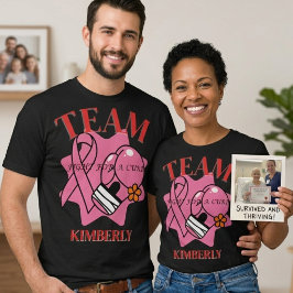 Anpassat bröstcancerstöd för män t shirt