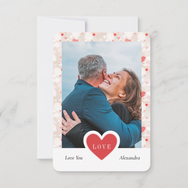 Anpassat collage parfoto & Alla hjärtans dag Tack Kort (Framsida)