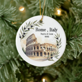 Anpassat Colosseum-bröllop eller souvenir för smek Julgransprydnad Keramik