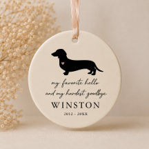 Anpassat Dachshund-minne | Klenod vid hundförlust