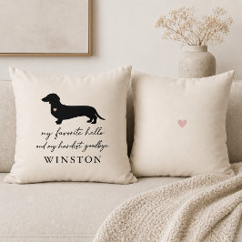 Anpassat Dachshund-minne | Kvarleva efter hundförl Kudde