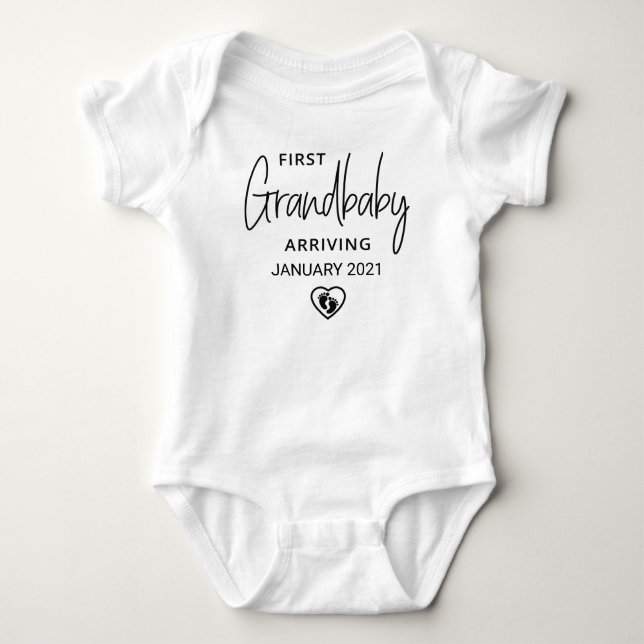 Anpassat datum för första barnbarns föräldrars til t shirt (Framsida)