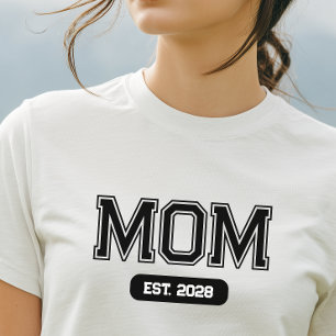 Anpassat datum ny mamma t shirt