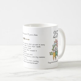 anpassat efter 25-årsjubileum i FUNNY Bröllop Kaffemugg