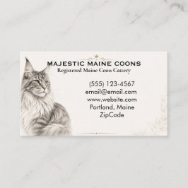Anpassat Elegant Maine Coon Uppfödare Visitkort