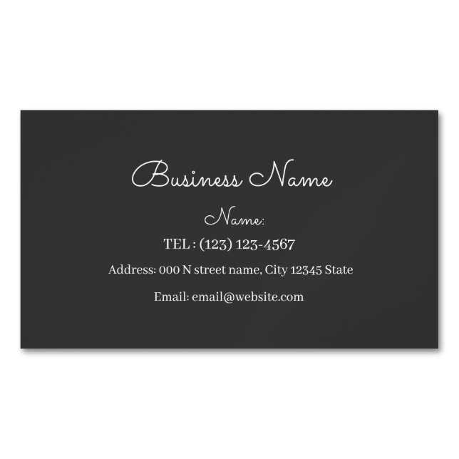 ANPASSAT ENKELT AFFÄRSKORT MAGNETISKA VISITKORT (Framsida)