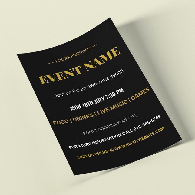 Anpassat evenemangsnamn Party & Konsert Design Flygblad (Skapare uppladdad)