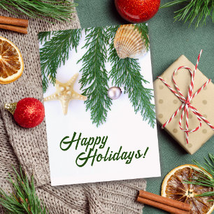 Anpassat Evergreen/Snäckors-Helgdag-kort Julkort