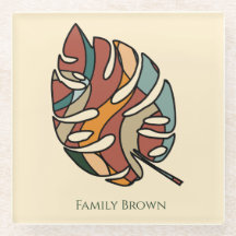 Anpassat familjenamn blad lugn savann