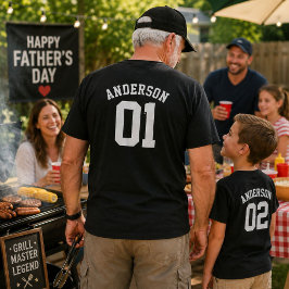 Anpassat familjenamn Farfar Jersey-gåva T Shirt