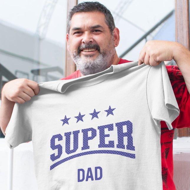 Anpassat familjenamn Funny Pappa T Shirt (Superstar family member custom name t-shirt.)