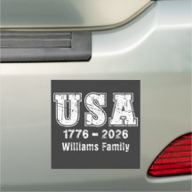 Anpassat familjenamn USA 1776 2026 Patriotiskt