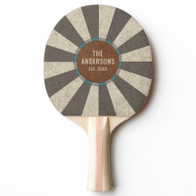 Anpassat familjenamn Vintage Retro Sunburst