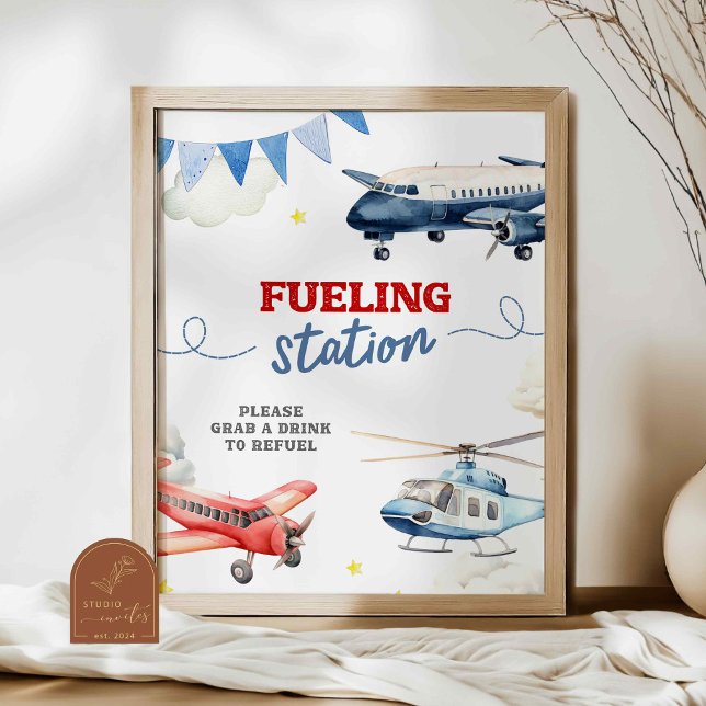 Anpassat flyplan Födelsedags Bränslepumpsskylt Poster (Skapare uppladdad)