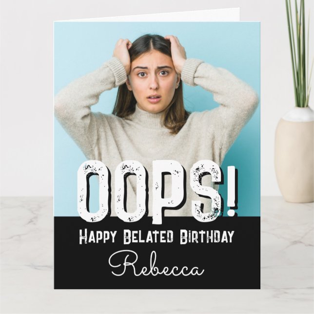 Anpassat födelsedagskort för foto kort (Framsida)