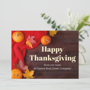 Anpassat Företag Glad Thanksgiving Pumpa Julkort