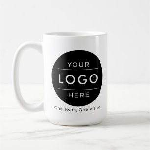 Anpassat företagslogotyp & slogan Bulk-företag Kaffemugg