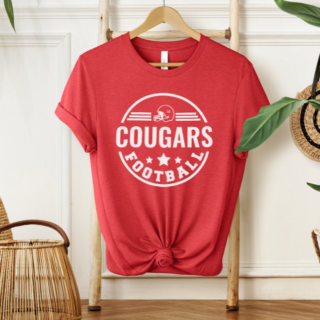 Anpassat fotbollslag Badge Röd Mamma T Shirt (Skapare uppladdad)