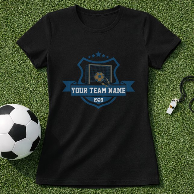 Anpassat fotbollslag namn & datum sköld t shirt (Skapare uppladdad)