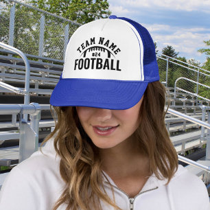 Anpassat fotbollslag namn nummer Royal Blue Keps