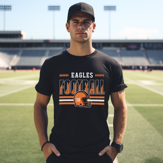 Anpassat fotbollslag orange rand pappa t shirt (Skapare uppladdad)