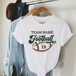 Anpassat fotbollslag Skript Grön Vit Mamma T Shirt