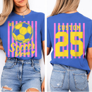 Anpassat fotbollsmamma namn & nummer t shirt