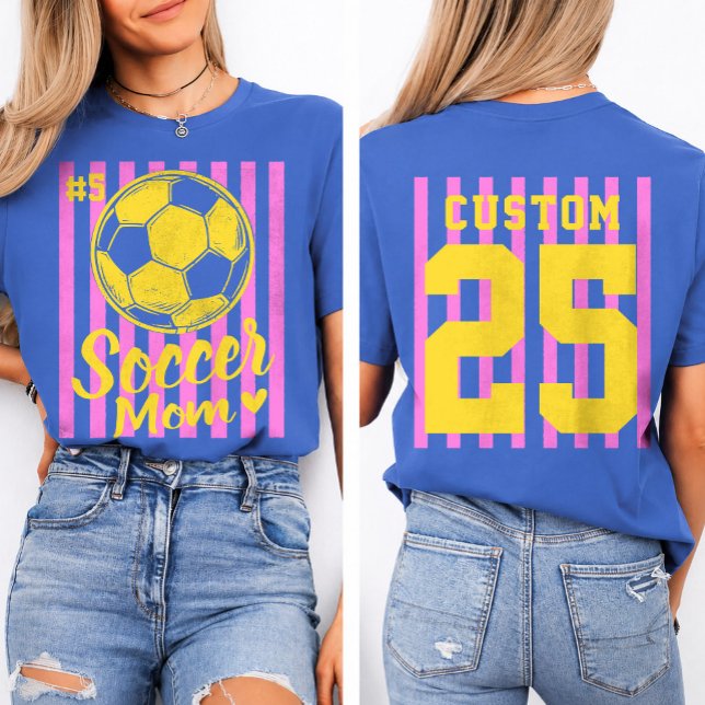 Anpassat fotbollsmamma namn & nummer  t shirt (Skapare uppladdad)